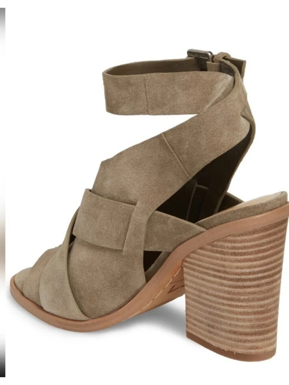 Marc Fisher Valen Suede Peep Toe Sandals - Women's 9